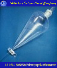 Quartz pyriform separatory funnel