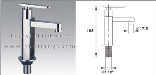 Brass faucet for basin