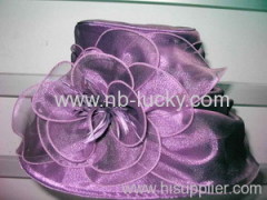 organza glass silk hat