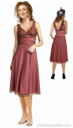 brown cocktail dress