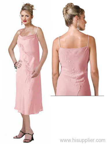 Pink chiffon Cocktail Dress