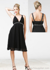 Black Chiffon Cocktail Dress