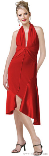 red satin cocktail dresses