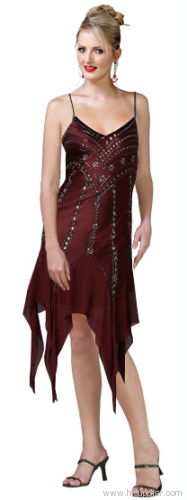 Beaded Chiffon Cocktail Dress