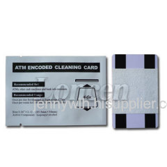 ATM encoded cleaning card
