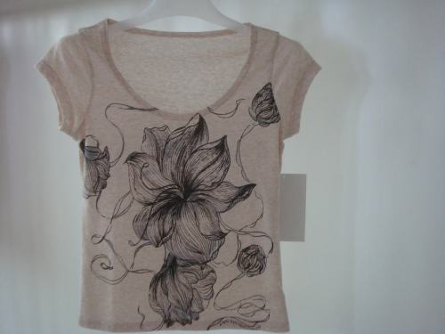 printed round neck t-shirt for women