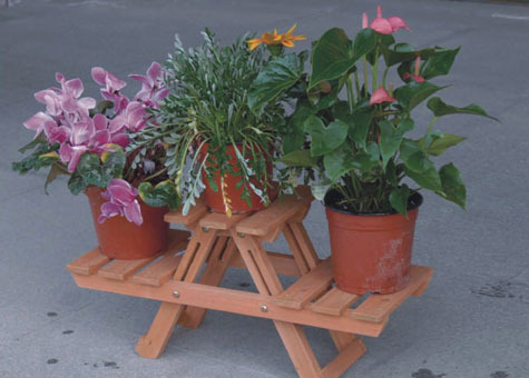 Wooden flower stand