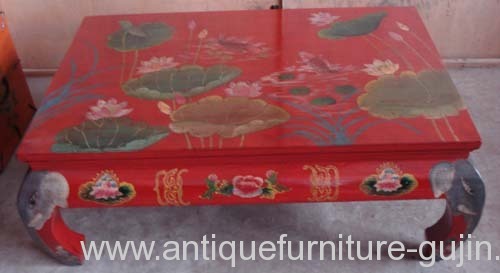 oriental old painting coffee table
