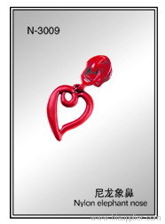 zipper slider with heart shape puller