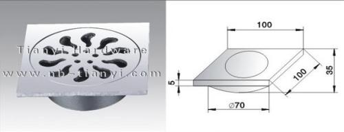 YIMISHA High Grade Casting Stainless Steel Floor Drain