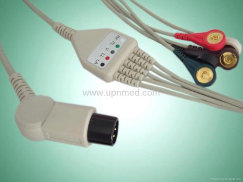 ECG cable with leadwire