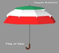 Pagoda MultiVent umbrella (Flag of Italy)