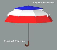 Pagoda MultiVent umbrella (Flag of France)