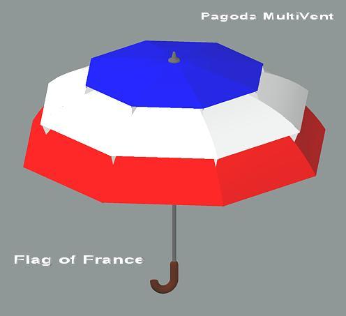 Pagoda MultiVent umbrella (Flag of France)