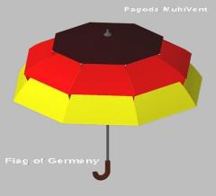 Pagoda MultiVent umbrella (Flag of Germany)