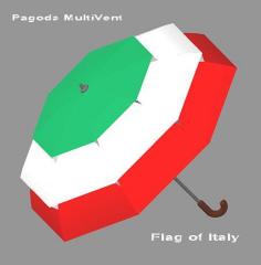 Pagoda MultiVent umbrella (Flag of Italy)