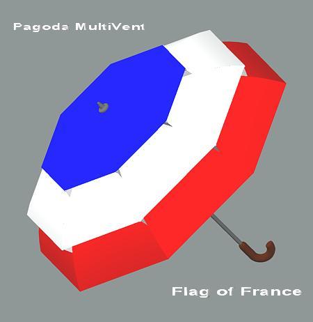 Pagoda MultiVent umbrella (Flag of France)