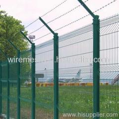 deep green pvc coated welded wire mesh fences