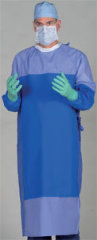 Film reinforced surgical gowns