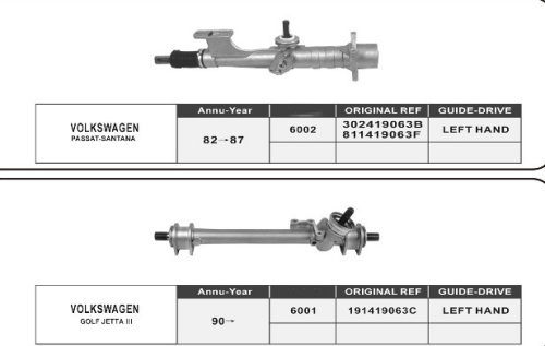 VOLKSWAGEN Steering gear