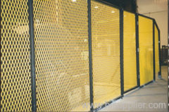 yellow PVC coated metal fences