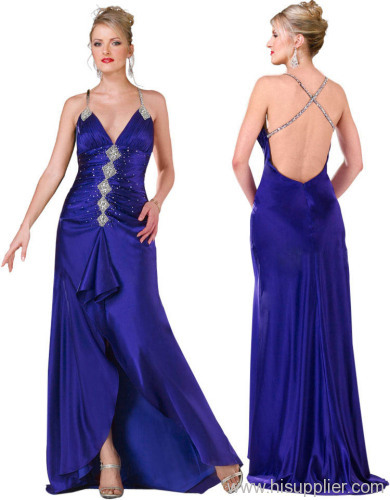 long satin prom dress