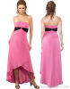 pink chiffon evening dress