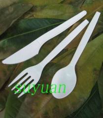 100% biodegradable and compostable heat resistant PLA cutlery