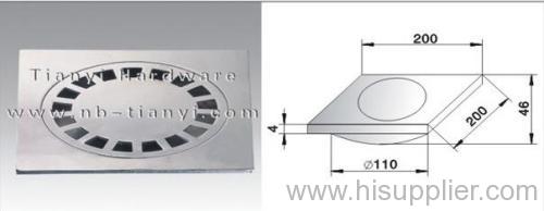 Zinc alloy chrome plated floor drain with clean out