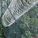 PVC coated barbed wire fence