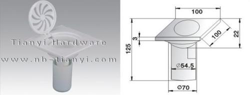 High water sealed plastic anti-odour floor drain