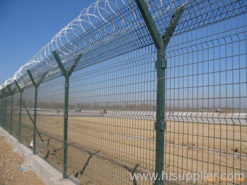 PVC coated barbed wire fence