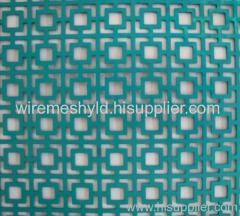 green coated perforated metal