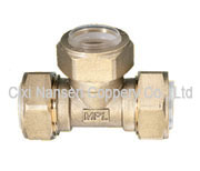 Brass Stainless Flexible Equal Tee Fitting