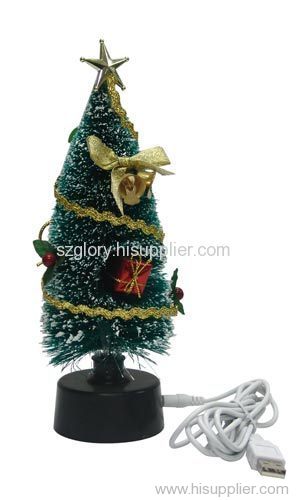 USB fiber x'mas tree 7 color light music optional