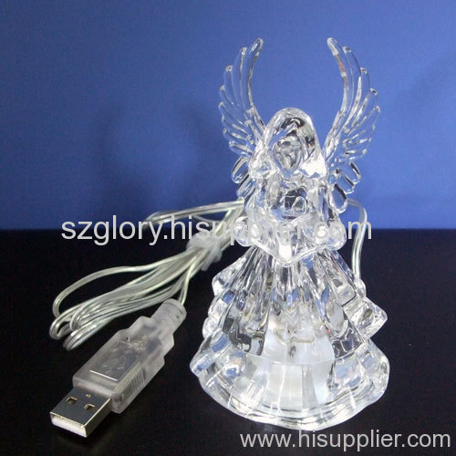 USB 7 color crystal angel