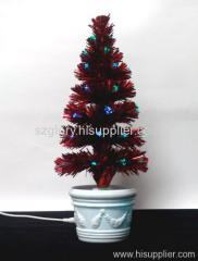 USB red PVC x'mas tree with fiber