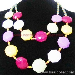 Colorfull beaded handmade necklace