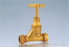 Brass stop valve