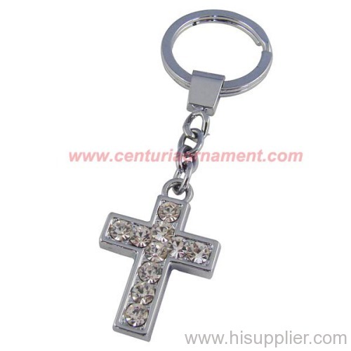 cross metal key chain