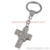 Crystal cross key chain