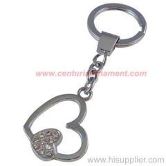 Heart shape metal keychain