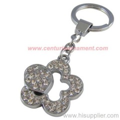 Flower metal keychain