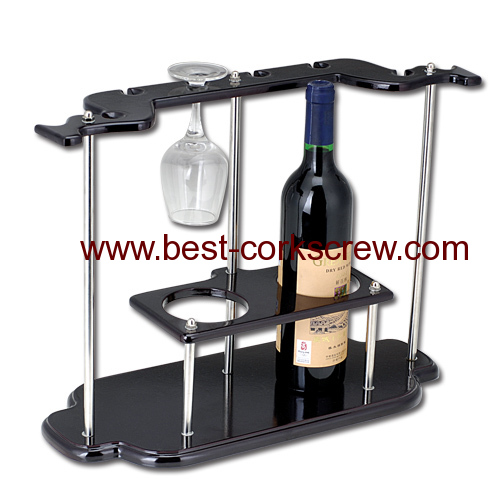 wine holder corkscrew and bottle rack