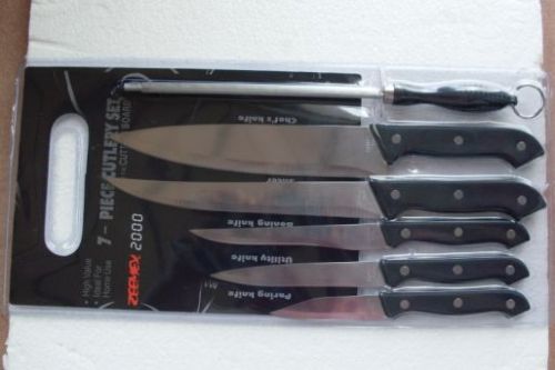 7pcs kitchen knives set with plastic cutting board