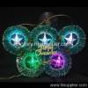 USB flower wreath with 5 LEDs star 7 color changing