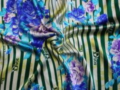 100% silk satin printed fabrics