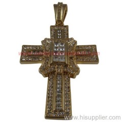 Fancy Cross Crystal Pendants