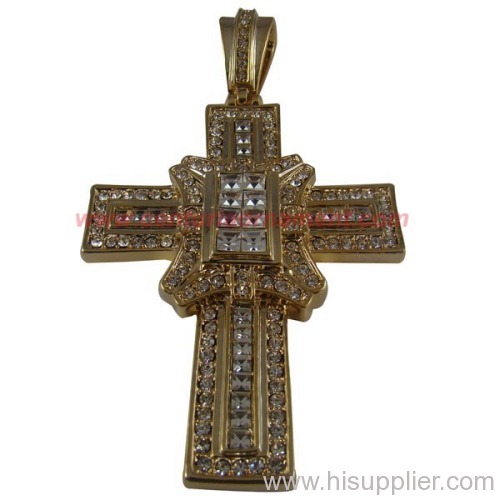 Fancy Cross Crystal Pendants