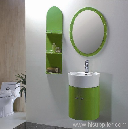 green PVC bathroom cabinet